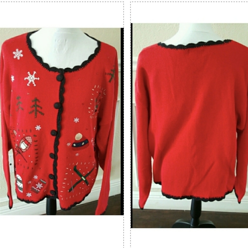 Basic Editions Ugly Christmas Sweater Size XL*